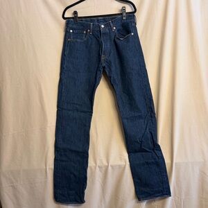 Levi's Men’s Dark Wash 501 32x34 Straight Leg Jeans